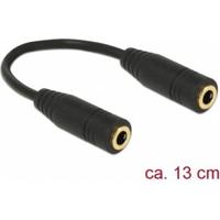 Delock 65896 65896 Audio Verlengkabel [1x Jackplug female 3,5 mm - 1x Jackplug female 3,5 mm] Zwart - thumbnail