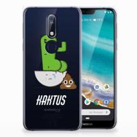 Nokia 7.1 Telefoonhoesje met Naam Cactus Poo - thumbnail