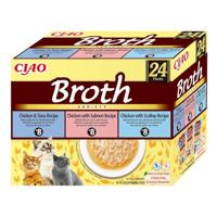 INABA Ciao Broth with chicken, salmon, tuna and scallop - Kattensnoepje - 24x40g - thumbnail