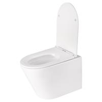 Wandtoilet Differnz Met PK Uitgang Rimless Inclusief Toiletbril Glans Wit Differnz - thumbnail