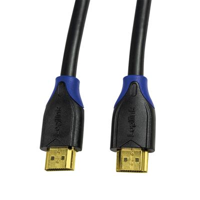 LogiLink HDMI Aansluitkabel HDMI-A-stekker, HDMI-A-stekker 1.00 m Zwart CH0061 4K UHD, Audio Return Channel (ARC), Vergulde steekcontacten HDMI-kabel