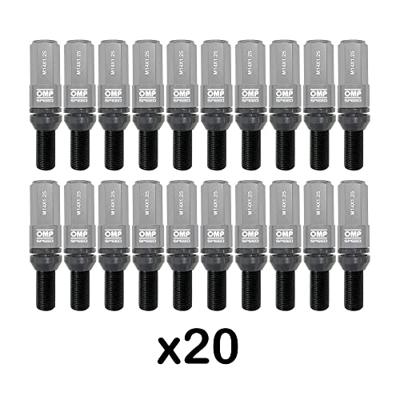 Schroevenkit OMP OMPS09971404 28 mm Grijs M14 x 1,25