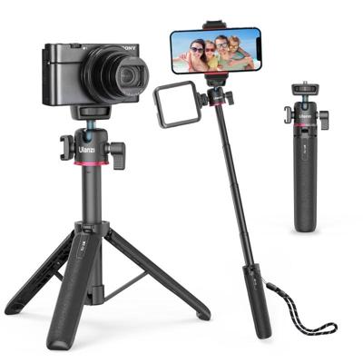 Ulanzi MT-73 selfie stick vlog statief met cold shoe mount 54cm voor smartphones en camera's