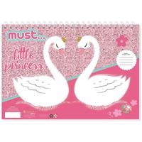 Must Sticker- En Kleurboek Zwaan 33 Cm Papier Roze 40 Pagina's - thumbnail