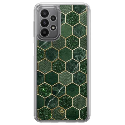 Samsung Galaxy A23 hybride hoesje - Kubus groen Samsung Galaxy A23 hybride hoesje - Kubus groen