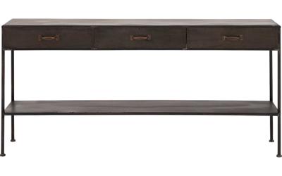 PTMD Sidetable 'Simple' Metaal, met 3 lades, 170,5 x 80cm