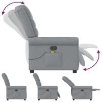 Massagestoel verstelbaar stof lichtgrijs - thumbnail