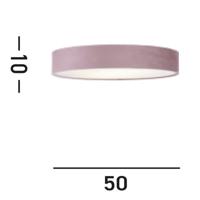 Searchlight PlafondlampDrum Pleat 50cm velvet roze - 23298-3PI - thumbnail