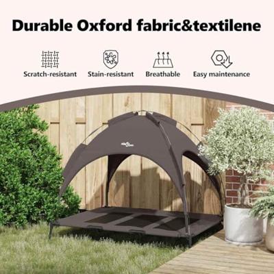 VidaXL Hondenbed bruin 122 x 93 x 106,5 cm staal