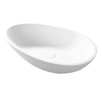 Waskom Cipi L&apos;Uovo Basin 60x35x16 cm Solid Surface Mat Wit Cipi