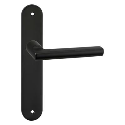 Impresso Redhill Deurkruk Met Ovaal Deurschild Blind Met Schroef Zwart