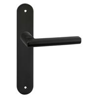 Impresso Redhill Deurkruk Met Ovaal Deurschild Blind Met Schroef Zwart - thumbnail