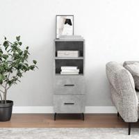 Dressoir 34,5x34x90 cm bewerkt hout betongrijs - thumbnail