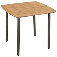 Tuintafel 80x80x72 cm massief acaciahout en staal - thumbnail