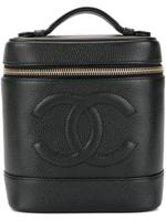 Chanel Pre-Owned CC logos cosmetic vanity hand bag - Black - thumbnail