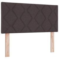 Boxspringbed met matras stof donkerbruin 90x200 cm - thumbnail