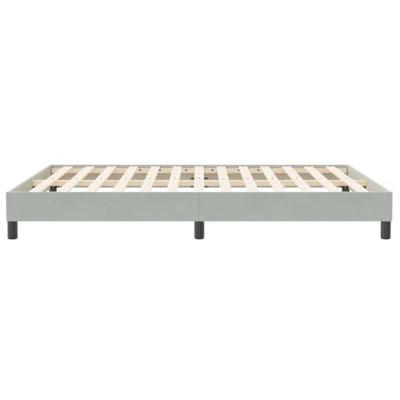 Boxspring zonder matras fluweel lichtgrijs 140x210 cm