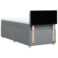 Boxspring met matras stof lichtgrijs 120x190 cm - thumbnail