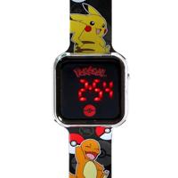 Pokémon LED Horloge Zwart - thumbnail