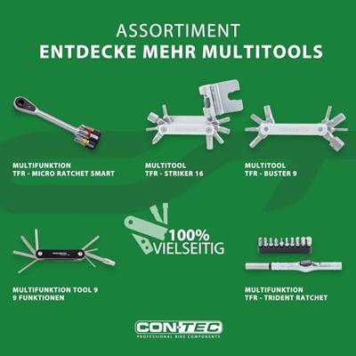 CONTEC multifunctie-tool "tfr - striker 16" ct multitool tfr-striker 16 functions silver - thumbnail