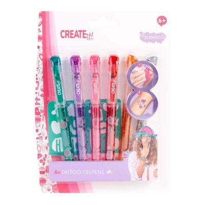 Create It! tattoo gelpennen, 6st. Create It! tattoo gelpennen, 6st.