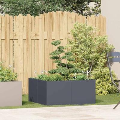 Plantenbak 80x80x40 cm koudgewalst staal antracietkleurig Plantenbak 80x80x40 cm koudgewalst staal antracietkleurig