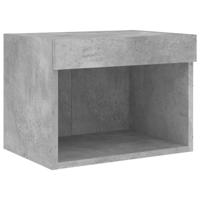 Nachtkastje met LED's wandgemonteerd betongrijs - thumbnail