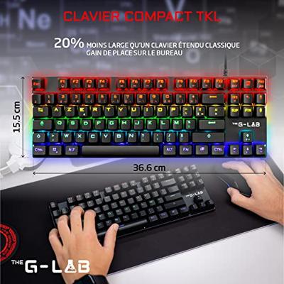 Speler -toetsenbord - de g -lab - keyz -mercury -w/fr - mechanics - tkl - wit