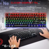 Speler -toetsenbord - de g -lab - keyz -mercury -w/fr - mechanics - tkl - wit - thumbnail
