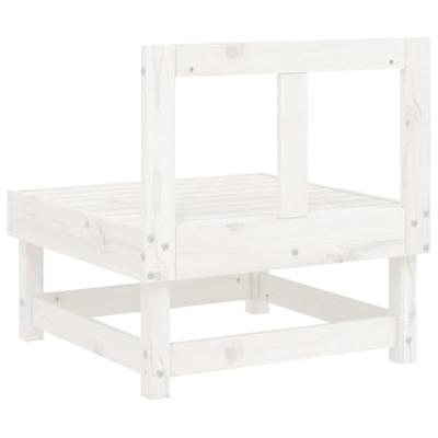 Tuinmiddenbank massief grenenhout wit