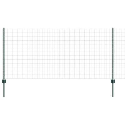 VidaXL Hek met paal groen 1 x 25 m staal en pvc