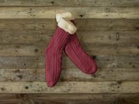 De Witte Lietaer De Witte Lietaer Yamuna Home Socks 35-40 wine red - thumbnail