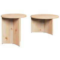 Salontafel 2 pcs Naturel Massief grenenhout - thumbnail