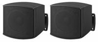Monacor EUL-26/SW PA-wandluidspreker, Wandluidspreker 10 W Zwart 1 paar - thumbnail