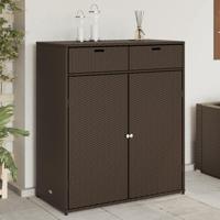 Tuinkast 105x55x113 cm poly rattan bruin - thumbnail