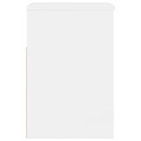 VidaXL Schoenenbank 60x30x45 cm bewerkt hout hoogglans wit - thumbnail