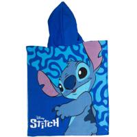 Puch Handdoek poncho stitch blauw 55x110cm - thumbnail