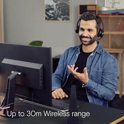 EPOS Impact 1061T ANC On Ear headset Computer Bluetooth Stereo Zwart Noise Cancelling Headset, Incl. oplaad- en dockingstation