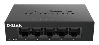 D-Link DGS-105GL/E Netwerk switch 5 poorten 1 GBit/s D-Link DGS-105GL/E Netwerk switch 5 poorten 1 GBit/s