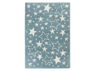 KAYOOM Kinder vloerkleed (Sterren blauw, 80cm x 150cm)