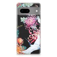 Google Pixel 7 | TPU Hoesje | Bird Flowers - thumbnail