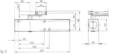 Geze deurdranger TS2000NV - zonder arm - sterkte EN2/4