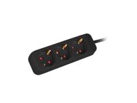 Strip 3 Tomas Schuko Lanberg 2500 W 1,5 m Zwart - thumbnail