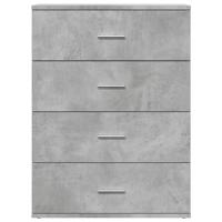 Dressoir 60x39x80 cm bewerkt hout betongrijs - thumbnail