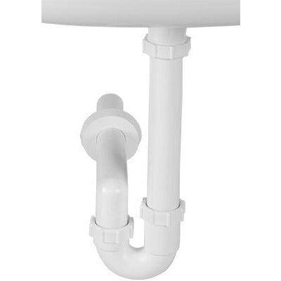 Sifonset voor uitstortgootsteen wit