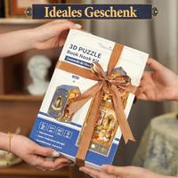 Tone-Cheer Leonardo da Vinci Book Nook met Verlichting Bouwpakket Modelbouw - thumbnail