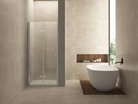 Nisdeur vouwbaar Wiesbaden Maki | 80x200 cm | Links | Helder glas | Chroom beslag - thumbnail