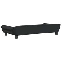 vidaXL Hondenmand 100x50x21 cm fluweel zwart - thumbnail