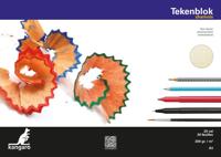 Kangaro tekenblok A3 200 gram 20 vel wit gekorreld - thumbnail