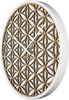 NeXtime NE-3194WI Wandklok Dia. 50 Cm, Hout/spiegel, Wit - thumbnail